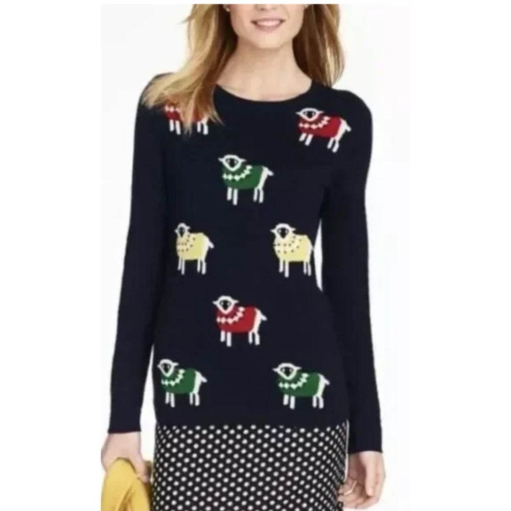 Talbots Sheep in Sweaters Novelty Print Sweater M - Picture 9 of 11